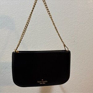 Kate Spade Black Shoulder Bag with Gold Chain